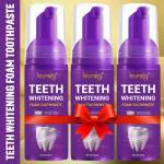 KURAIY V34 Teeth Whitening Purple Toothpaste Remove Teeth Breath Whitening Brightening Essence Oral Stain Free