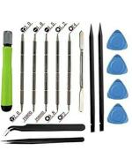 PagKis 7395 Screwdriver Set and Opening Tools Multicolour - 5 Screw Driver Bits, 1 Handle, 2 Tweezers, 4 Opening Picks, 2 Spudger and 1 Mini Spudger