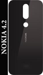 PURPLESAVVY Black Glass Back Panel For Nokia 4.2