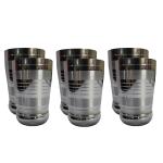 Kuber Industries Silver Stainless Steel Glass Set (Set Of 6)