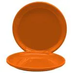 Jaycee Microwave Safe and Unbreakable Brown Round Plastic Dinner Plate - 11 inch (pack of 3)