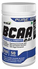 NUTRIJA BCAA - Fermentated & Vegan, Zero Carb, No Fillers-Muscle Recovery & Endurance (250Grams, Pineapple)