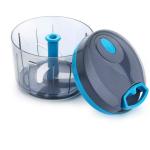 Signoraware Quick Multipurpose Manual Vegetable Handy Chopper with 3 Steel Blades (Grey) 725 ml
