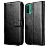 Xykos Black Artificial Leather Mobile Flip Cover for Redmi Mi9 POWER