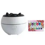 TLISMI Volcano Flame Humidifier Ultrasonic Aroma Diffuser with 7 Color Changes Night lights Aromatherapy Diffuser with Set of 12 Water-Soluble Plant Essential Oils for Bedroom, Office, Birthday Gift