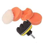 STHIRA Black Car Cleaning Accessories Polishing Pads Sponge Wool Polishing Waxing Buffing Pads Kit Pack of 5