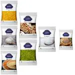 Gajdant Arhar Dal (1Kg), Basmati Rice (1Kg), Besan (1Kg), Chole (1Kg), Sabut Moong Dal (1Kg), Sugar (1Kg), Cumin (500g)