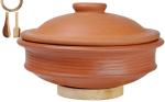 Craftsman India Online Red Terracotta Clay Pottery Mud Pot For Cooking And Serving, 3 L
