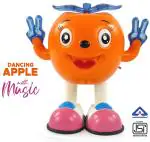 NHR Dancing Apple Toy Flashing Light and Musical Toys for Kids Interesting Beats with Dynamic Dance | Bump and GO Action | Battery Operated toy for Both Boys and Girls | Safe Toy for Kids and Toddlers Age 12+ Months