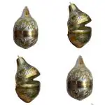 ViNishq Silver Nariyal/Shreefal/Coconut with Engraved Design Openable Cover for Pooja Wedding Marriage Home Decoration Gift Items