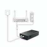 Resonate RouterUPS CRU12V3A & DC Splitter cable, Power backup Mini UPS for 2 Devices