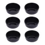 e kysa Multipurpose Small Bowls Diameter 7 cm, Black Color, Set of 6