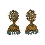 Priyansh Enterprise Handmade Rama Crystal Traditional Ad Earrings For Parties, Festivals For Women