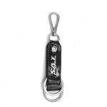 JDP Black Leather TVS 2 Belt and Rings Keychain