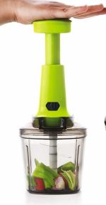 RBIZZ 2 in 1 Push Chopper for Vegetables & Fruits, Hand Press Chopper, Large Capacity 950 ML