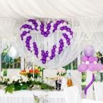 Joysome White and Purple Rubber Balloons for Party and Celebration - 40 Pcs