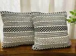 Nature4u Home Boho Hand woven Throw Cushion Covers set of 2, size 18 x 18