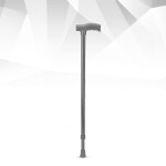 Mowell Premium Height Adjustable Walking Stick M.S Cane Hand Stick Trekking Support Stick for Men, Women & Old People (Revan Black)