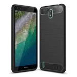Zapcase Black Rubber Back Cover For Nokia C01 Plus 13.5 x 2 x 19.5 cm