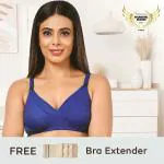 Mylo Maternity/Nursing Bras Non-Wired, Non-Padded - Pack of 3 with free Bra Extender (Sandalwood, Persian Blue & Dark pink) 32 B Pack of 3