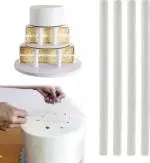 Konfiz White Plastic Dowel Rods For Tiered Cake Construction