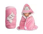 My NewBorn Cartoon Swaddling Baby Blanket for AC Room (Fleece, Pink)