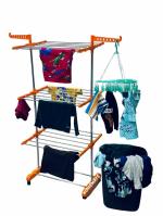 HOMEMATE ATTRACTIVE SINGLE POLE 3 LAYER CLOTH DRYING STAND 1403016