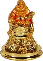 Sigaram Polyresin Laughing Buddha Feng Shui Vastu Showpiece Decorative Showpiece - 7.5 cm