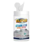Cleno Stainless Steel Wet Wipes Quickly Cleans/Shines & Protects Cookers / Stove/Sink Range-Hood & Trash Cans/ Refrigerator/Microwave/Dishwashers & Grills Stainless-Steel Surfaces - 50 Wipes (Ready to Use)