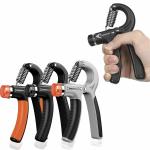 FirstFit Hand Grip Strengthener, Hand Exerciser Adjustable Resistance 10 to 40kg, Grip Strength Trainer, Hand Gripper, Forearm Workout Training Equipment for Injury Recovery Athletes (Assorted Color)