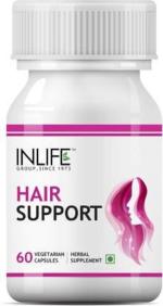 Inlife Hair Support Supplement, 500 mg - 60 Vegetarian Capsules (60 No)