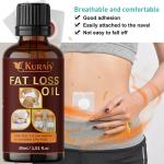 KURAIY Fat Loss Oil Dissolve Fat Essential Oil for Whole Body Ginger Extract 30ml