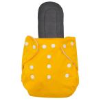 Suppro Washable & Reusable Cloth Diaper for baby Age (3M-3Y) Colour - Yellow with 1 Black Insert