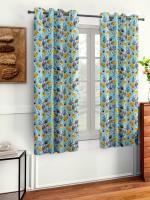 Cortina Polyester Room Darkening Window Curtain (Pack Of 2) (Floral, Multicolor)