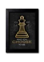 Blue Nexus You are who you choose to be Motivational Quotes Wall Poster with Wall Frame Room Art Painting Collection A4 size 10x13