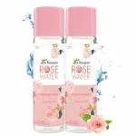Dr. Morepen Rose Water - Pure & Natural | 100% Herbal, High in Vitamin A & C, Good For All Skin Types Pack of 2 (120 ml each)
