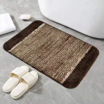 Elegant Weavers Door Mats for Entrance| Anti Slip Mat | Microfiber Mat (38x58 Cm), Brown, Pack of 1