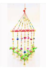 SoftSwiss Multicolor Handmade Wall Hanging Decorative Zummar for Door (Pack of 1)