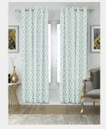 NEELA COTTON MILLS (P) LTD. COZY COLLECTION WINDOW CURTAIN | FLORAL PRINT | PACK OF 1 | BLUE | 5 FT, 240 GSM