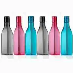 Leadder Kitchenware Plastic Leak Proof Square Shape Water Bottle Use for Fridge, School 6Pcs(1000ml)