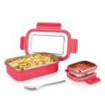 BHADIYADRA EMPIRE Hotmate Stainless Steel Insulated Airtight Leak-Proof Lunch Box,Light Weight, Easy Clean for Office_1000ml
