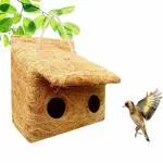 Liveonce Bird House Duplex In Coir For Cage All Birds Love Birds