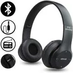 G2L P47 Bluetooth Headphone Extra Bass Wireless Headphones Bluetooth Headset Bluetooth & Wired Headset (Black, On the Ear)