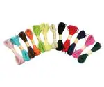 Samvardhan Pack of 12 10M Each Colored Jute Twine Thread Rope for Art & Craft Decoration Gift Wrapping DIY Projects