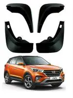 Gee Cee Black Abs Plastic O.E Type Mud Flaps Mud Guard For Hyundai Creta Type-1(Set Of 4)