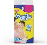 MamyPoko Baby Diapers 0 - 2 Years Large 34 Pieces.