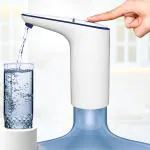 RAMA HandyPuMP Water Dispenser For Water Cans with 1200 mAh Battery, White Color