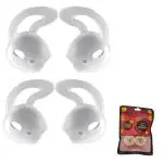 Crysendo Silicone, Rubber Earbuds Eartips Earhooks Grip For Airpods 1/2 (Pack of 2)