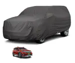 Auto Hub Car Body Cover Compatible with Honda BRV with Mirror Pockets, Triple Stitched, Water Resistant Car Cover, Grey