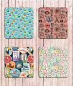 Whats Your Kick Visa Approved Stand Ticket Printed Set of 4 Coaster With Metal Stand